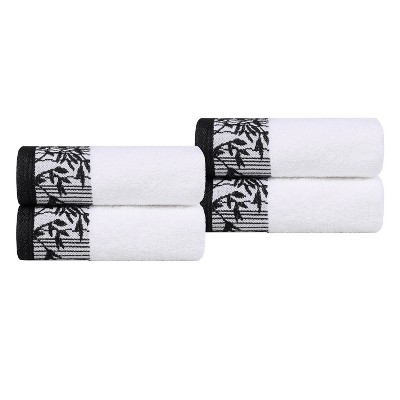 Charming Floral Accent Cotton Towel Set by Blue Nile Mills
