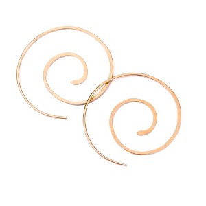 Large Spiral Hoop Earrings - 1 of 4