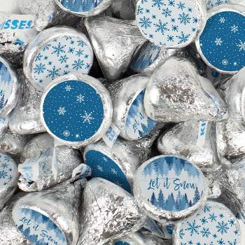 Christmas Candy Party Favors Chocolate Hershey's Kisses Bulk - Let it Snow
