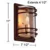 John Timberland Habitat Modern Outdoor Wall Light Fixtures Set of 2 Bronze Brass 11" Clear Glass for Post Exterior Barn Deck House Porch Yard Patio - 4 of 4