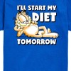 Boys' - Garfield - Start My Diet Tomorrow Short Sleeve Graphic T-Shirt - 2 of 4