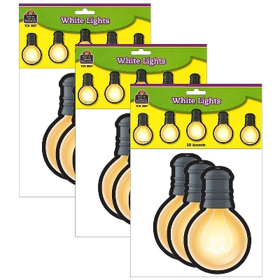 Teacher Created Resources White Light Bulbs Accents 30 Per Pack 3 Packs (TCR3557-3)