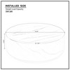 NicBex  Round Coffee Table,Modern Center Cocktail for Living Room,Bedroom,No Assembly Required,Beige/Black/White - 3 of 4