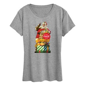 Women's - Coca-Cola - Vintage Santa Gift For Thirst Short Sleeve Graphic T-Shirt - 1 of 4
