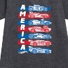 - Hot Wheels - America Cars Graphic Short Sleeve Fleece Dress - 2 of 3