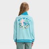 Girls' Stitch Hawaii Elevated 1/4 Zip Sweatshirt - Blue - 3 of 4
