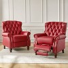 Set of 2 Justine Transitiona Wooden Upholstery Genuine Leather Recliner with Nailhead Trim for Living Room and Bedroom| ART OF LIVING DESIGNS - 2 of 4
