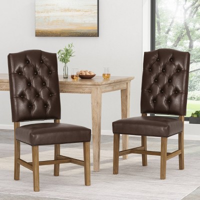 2pk Hyvonen Contemporary Upholstered Tufted Dining Chairs - Christopher Knight Home