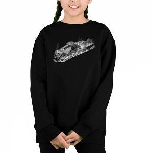 LA Pop Art Ski - Girl's Word Art Crewneck Sweatshirt - 1 of 3