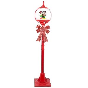 Gemmy 5-FT Mickey and Minnie Snow Globe Lamp Post White LED Lights - 1 of 4