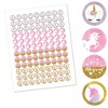 Big Dot of Happiness Rainbow Unicorn - Baby Shower or Birthday Party Round Candy Sticker Favors - Labels Fits Chocolate Candy (1 sheet of 108) - 2 of 4