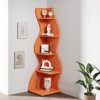 5-Tier Sea Grass-Shaped Wall Corner Bookshelf - image 2 of 4