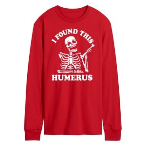 Men's - Instant Message - I Found This Humerus Long Sleeve Graphic T-Shirt - 1 of 4