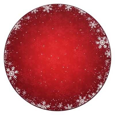 Washable Christmas Living Room Rugs, Home Decorative Snowflake Print Bedroom Rugs, Soft Non Slip Xmas Carpet for Kids Room