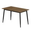 NicBex 47.2"/62.9"Modern Rectangle Dining Table for 4-6 Seaters,Kitchen Table with MDF Tabletop and Metal Legs for Kitchen,Brown/Walnut/Gray - 4 of 4