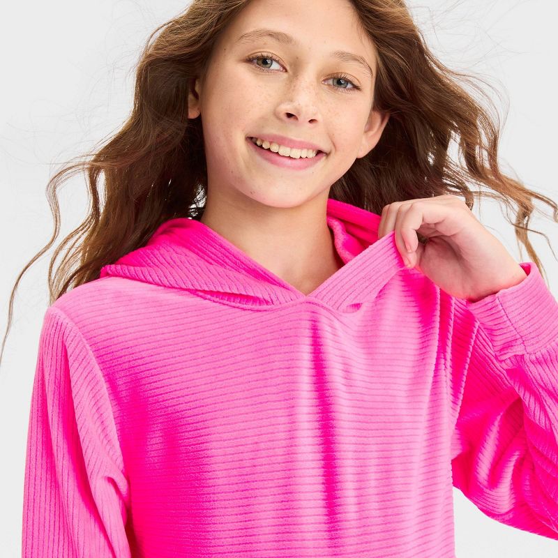 Girls&#39; Velour Hoodie - All In Motion™, 4 of 7
