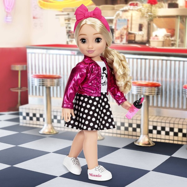 Muñeca Disney ILY 4ever 18" Minnie Chaqueta Rosa Cabello Rubio/Ojos Marrones 3