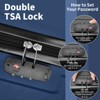 Hynes Eagle Luggage Set of 3 Hardside Suitcase Sets with TSA Lock 4 Spinner Wheels Trolley Travel Case  20" 24" 28" Blue - 3 of 4