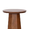 Kate and Laurel Hemingson Round Drink Table, 10x10x22, Walnut Brown - 3 of 4
