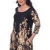 Women's Plus Size Scoop Neck Printed Yanette Tunic Top - White Mark - 2 of 3