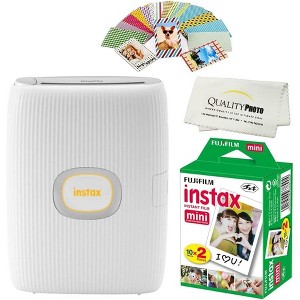 Fujifilm Instax Mini Link 2 Smartphone Printer Plus Instax Mini Films 20 Pack. Plus Stickers. Bonus All-Purpose Microfiber Cloth - 1 of 4