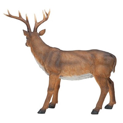 Large Brown Resin Buck Deer Garden Statue