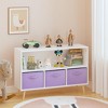 KWPZQEB Toy Storage and Organizer, Kids Bookshelf with Collapsible Fabric Drawers, Toddler Bookcase and Storage Bin - 3 of 4