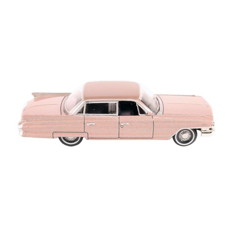 1961 Cadillac Sedan DeVille Metallic Pink 1/87 (HO) Scale Diecast Model Car by Oxford Diecast, 2 of 4