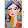 Trends International Reinders: Portraits - Vibrant Woman I Framed Wall Poster Prints Barnwood Framed Version 22.375" x 34" - 3 of 4