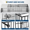 Jojoka Large Metal Chicken Coop, Portable Chicken Run with Waterproof Cover, Outdoor Farm Poultry Fence Playpen for Rabbits Ducks, Black - 3 of 4