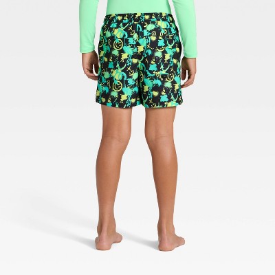 Детские шорты Art Class Boys' Swim Shorts - art class™ Black/Vibrant Mint/Fresh Lime/Aqua Splash M — фото 2