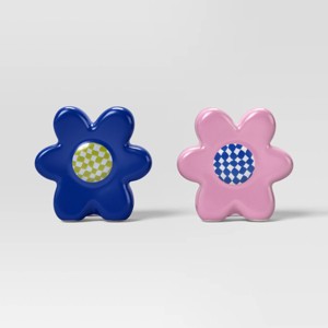 Novelty Salt and Pepper Shaker Set Purple Flower - Room Essentials™ - 1 of 3