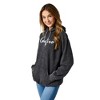 Coraline Full Moon Character Art Women's Black Enzyme Wash Long Sleeve Fleece Hooded Sweatshirt - 3 of 4
