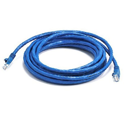 Monoprice Cat6 Ethernet Patch Cable - 14 Feet - Blue | Network Internet Cord - RJ45, Stranded, 550Mhz, UTP, Pure Bare Copper Wire, 24AWG