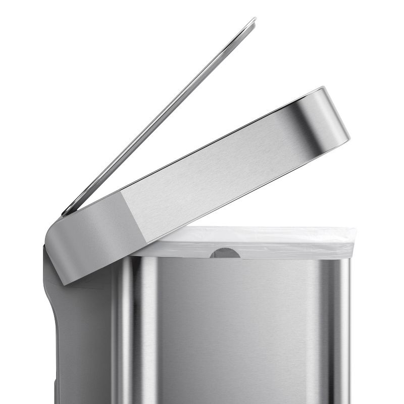 simplehuman 45L Rectangular Step Trash Can with Liner Pocket, 5 of 11