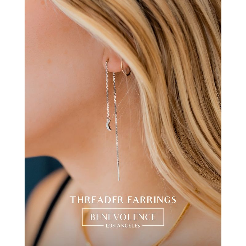 Benevolence LA 14k Gold Chain Earrings for Women, 3 of 7