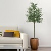 Faux Olive Tree, Fake Black Olive Tree with Pot, Indoor Tall Artificial Plants for Living Room Home Office Store Indoor Outdoor Decor - 4 of 4