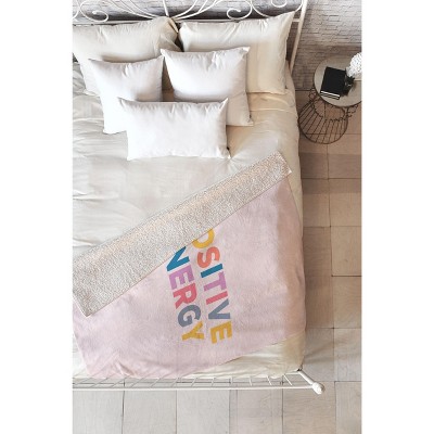 socoart positive energy I 60" x 50" Fleece Throw Blanket - Deny Designs