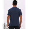 INSPIRE CHIC Men's Crew Neck with Pocket Short Sleeve Button Down Henley T-Shirt - 3 of 4
