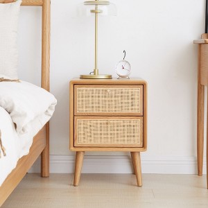 NicBex Wooden Nightstand with Open Shelf Bedside Table with Storage End Table with Angled Legs for Bedroom, Living Room - 1 of 4