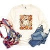 Ghost Floral Collage - Womens Garment Dyed Long Sleeve - 2 of 3