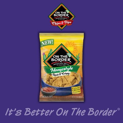 On The Border Café Style Tortilla Chips - 15oz : Target