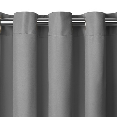 Connor Gray Polyester Light-Filtering Grommet Window Panel 52" x 84"