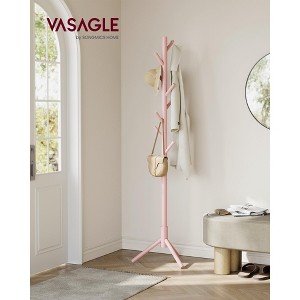 VASAGLE Solid Wood Coat Rack, Free Standing Coat Rack, Tree-Shaped Coat Rack with 8 Hooks, 3 Height Options, for Clothes, Hats, Bags - 1 of 4