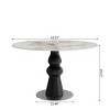 43" Modern Round Pedestal Dining Table for Small Kitchens or Dining Rooms – The Pop Home - 4 of 4