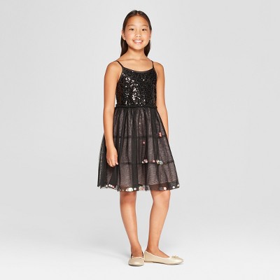 Girls Sequin Dress Cat Jack Black M Target Inventory