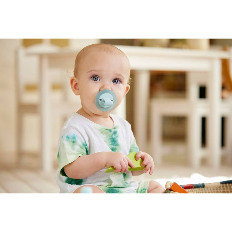 NUK for Nature Comfy Duet Teether and Silicone Pacifier Combo 0-12m - Blue/White - 2ct, 4 of 5