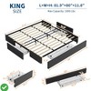 Queen/ Full/King Bed Frame with 3 Storage Drawers Fabric Upholstered Platform Bed Wooden Slats Support No Box Spring Needed - 2 of 4