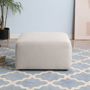Airsurfer Large Light Gray Ottoman Modern Minimalist Ottoman Living Room Accent for Versatile Seating - 1 of 4