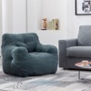 Teddy Fabric Bean Bag Chair, Soft Tufted Memory Foam Lazy Couch Seat Lazy on Sofa – The Pop Home - 3 of 4